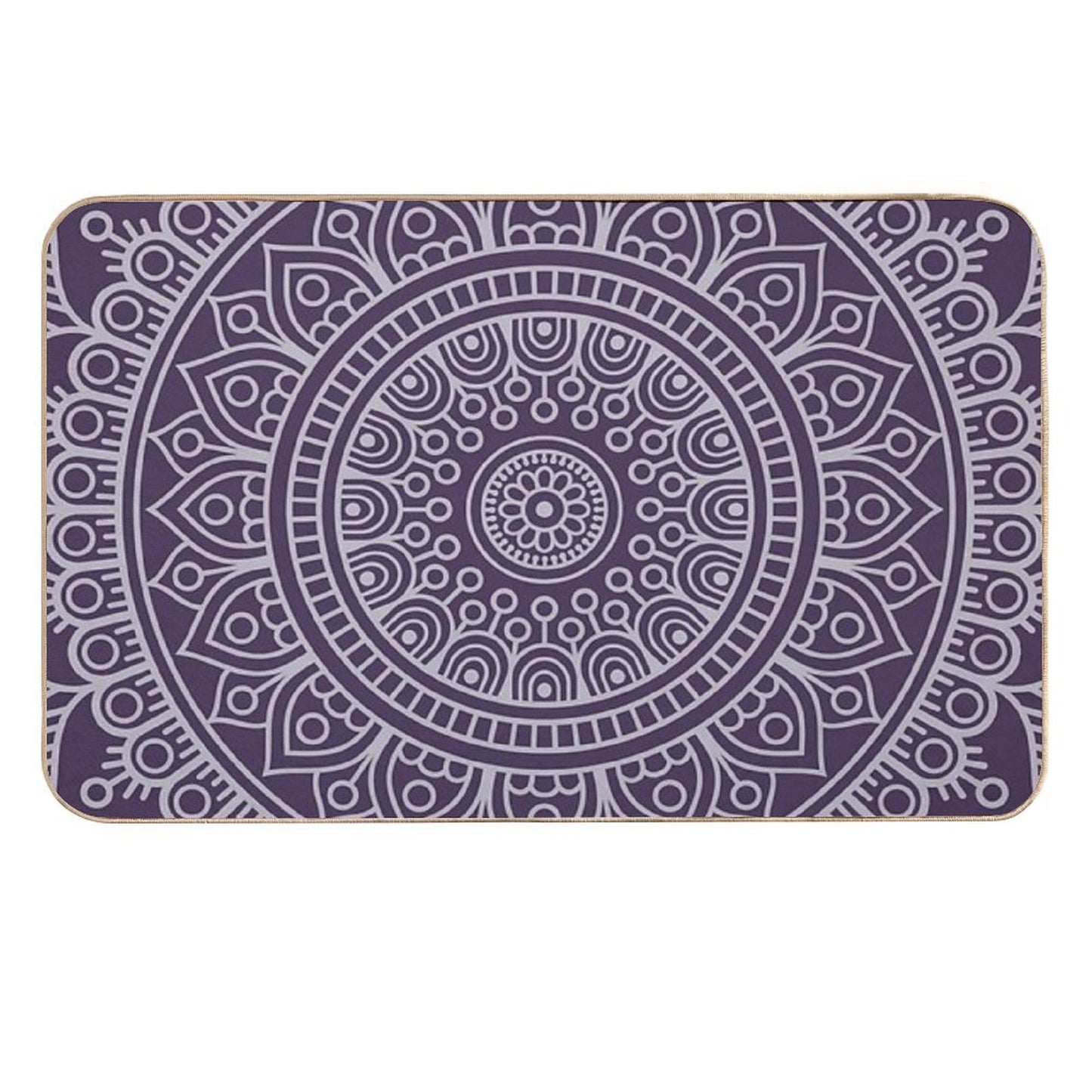 Mandala Boho Purple  Dirt-Trapping Bath Mat