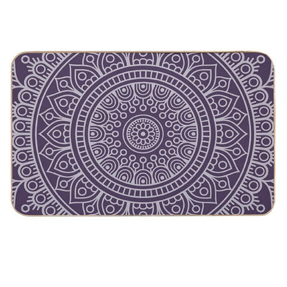 Mandala Boho Purple  Dirt-Trapping Bath Mat