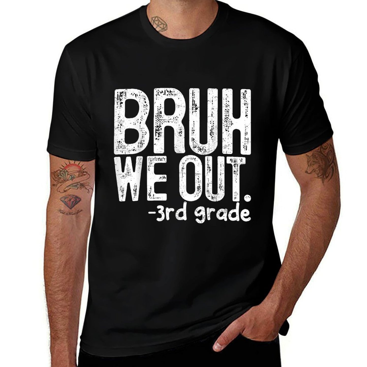 Bruh We Out 3rd Grade Last Day Of School Teachers Boys Kids  Lightweight T-Shirt