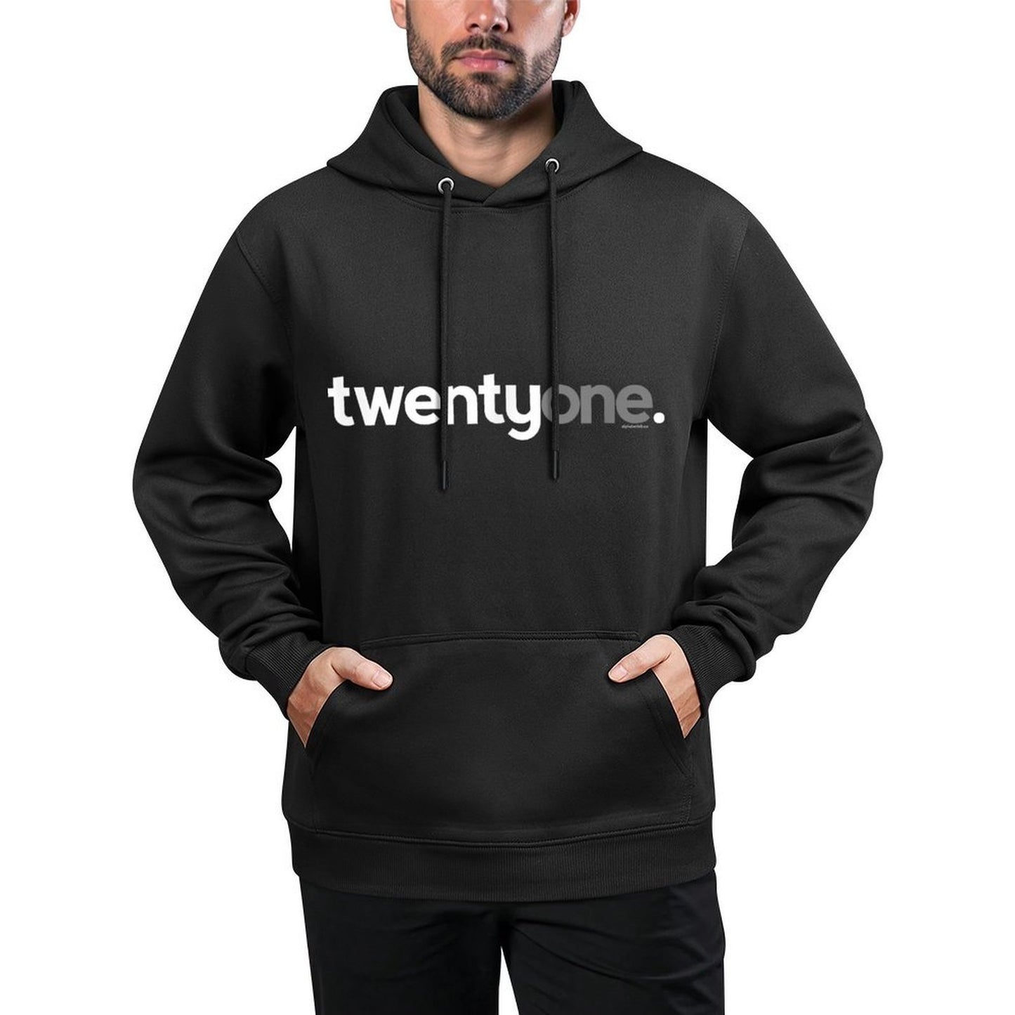 21st Birthday Ideas for Him Men T Twentyone Breathable Fabric Hoodie