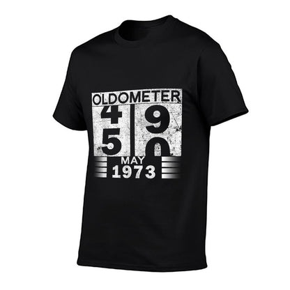 Oldometer 49-50 Born In May 1973 Funny 50th Birthday  Versatile T-Shirt