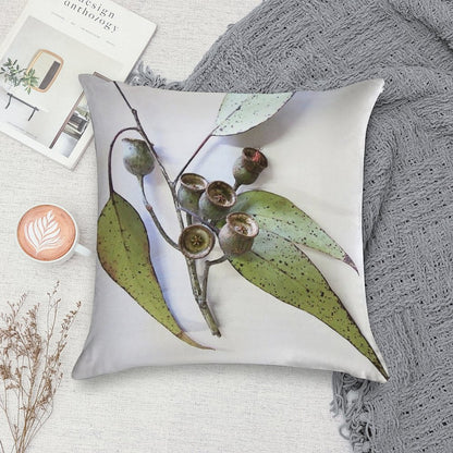 Marri Eucalypt Leaves And Nuts, Western Australia Soft Gift Ready Throw Pillow