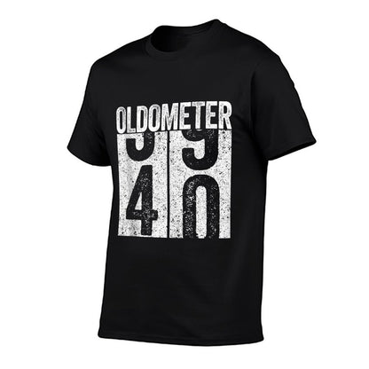 Oldometer 40 Men Women 40th Birthday  Easy-care T-Shirt