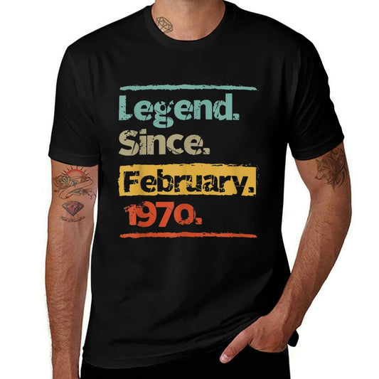 Vintage Retro Legend Since February 1970 50th Birthday Gift  Soft T-Shirt