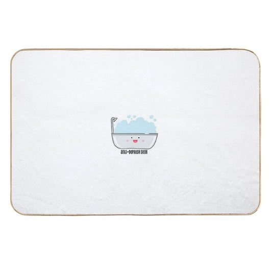 Kawaii Depression Art - Anti-depresh Sesh  Pet-Safe Bath Mat