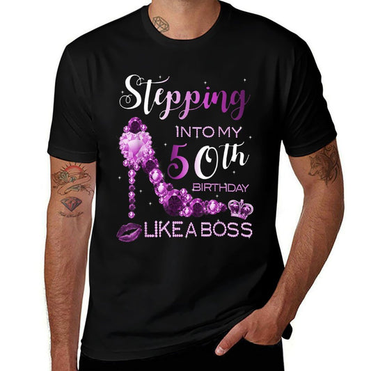 50th Birthday Women Amethyst Birthstone February Gift  Vintage-inspired T-Shirt