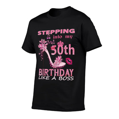 Stepping Into My 50th Birthday  Graphic-printed T-Shirt