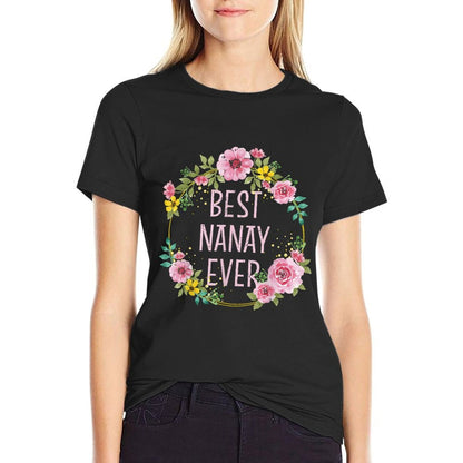Mothers Day Floral Best Nanay Ever Filipino Mom  Eco-friendly Material T-Shirt