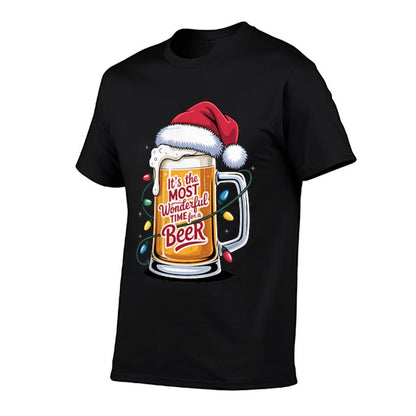 Its The Most Wonderful Time for A Beer Christmas Cheer  Wrinkle-resistant T-Shirt