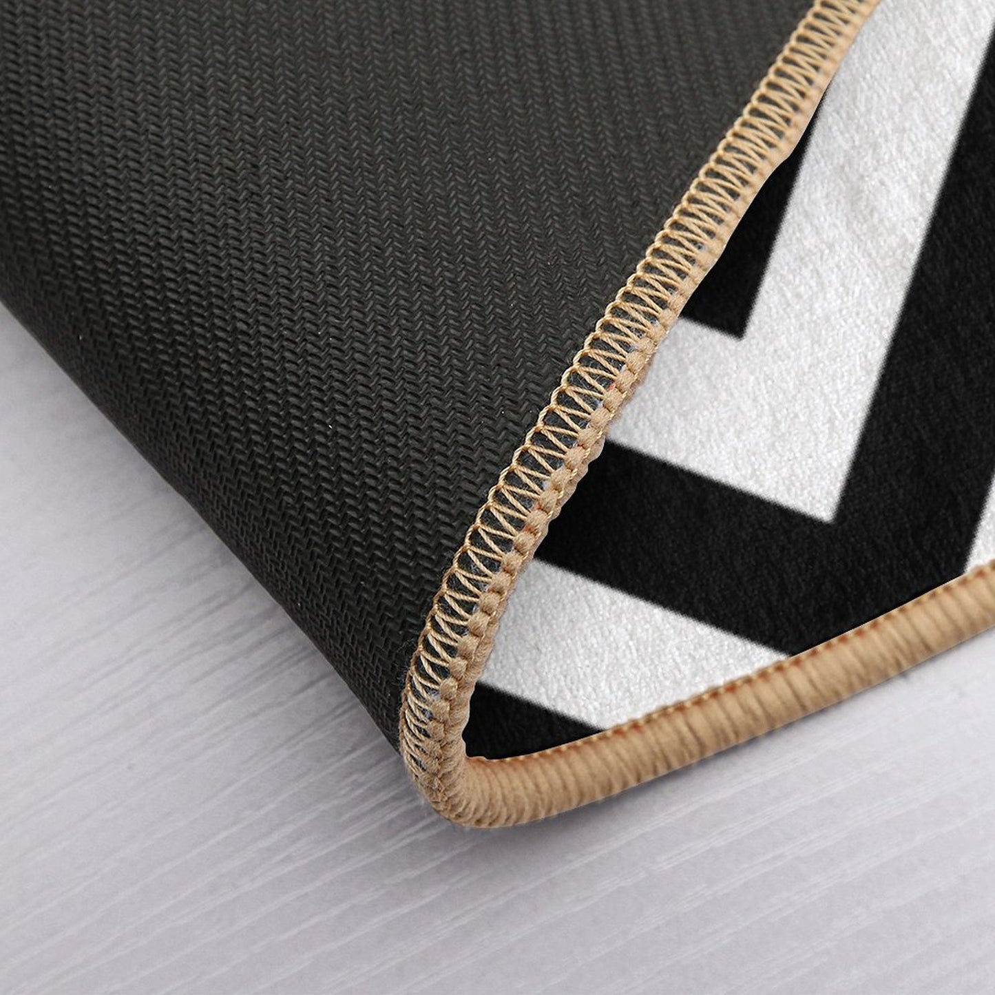 Zigzags Pattern Black & White  Multi-Purpose Bath Mat
