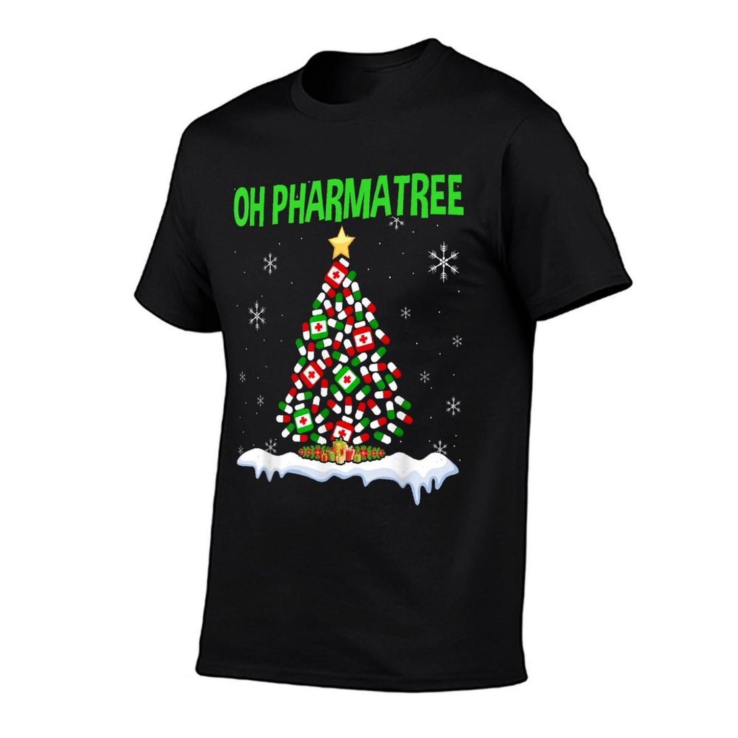 Oh Pharmatree Christmas Tree Pharmacy Medication Pharmacist  Slim-fit Cut T-Shirt