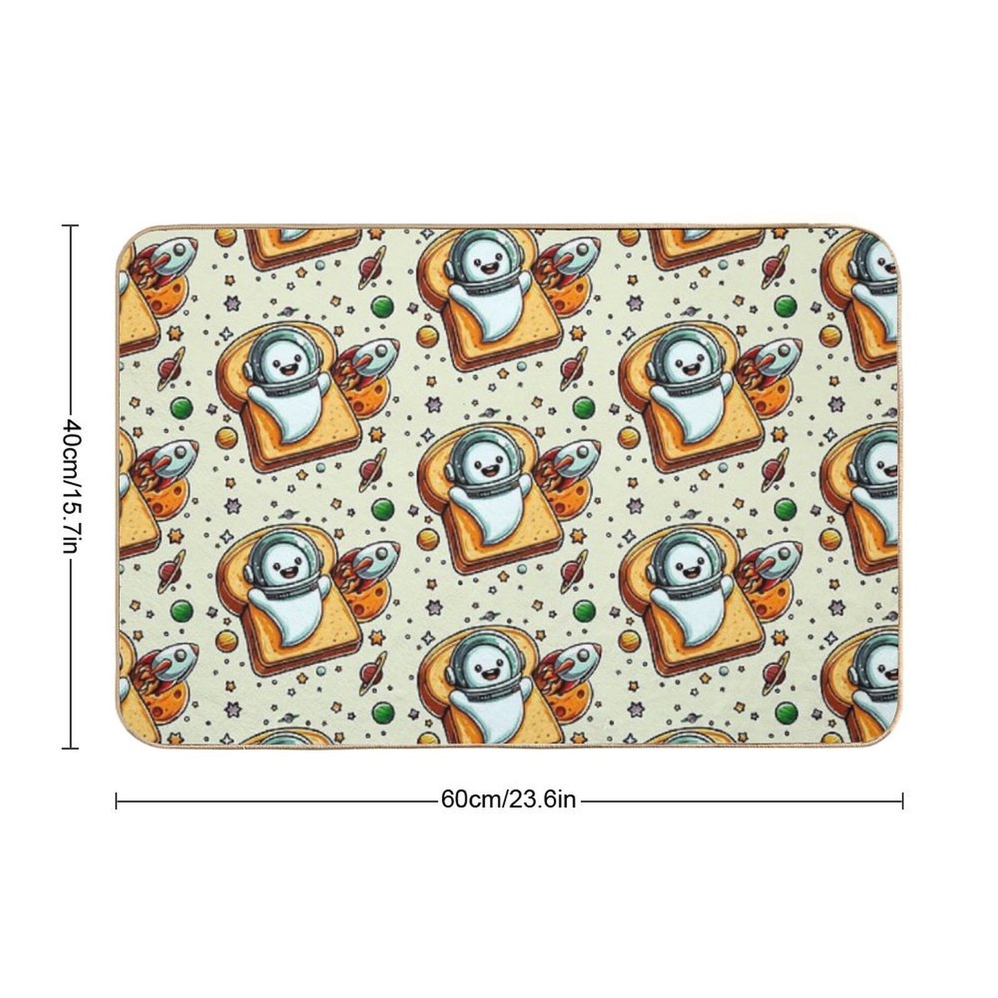 Space Ghost on Toast  Non-Slip Bath Mat
