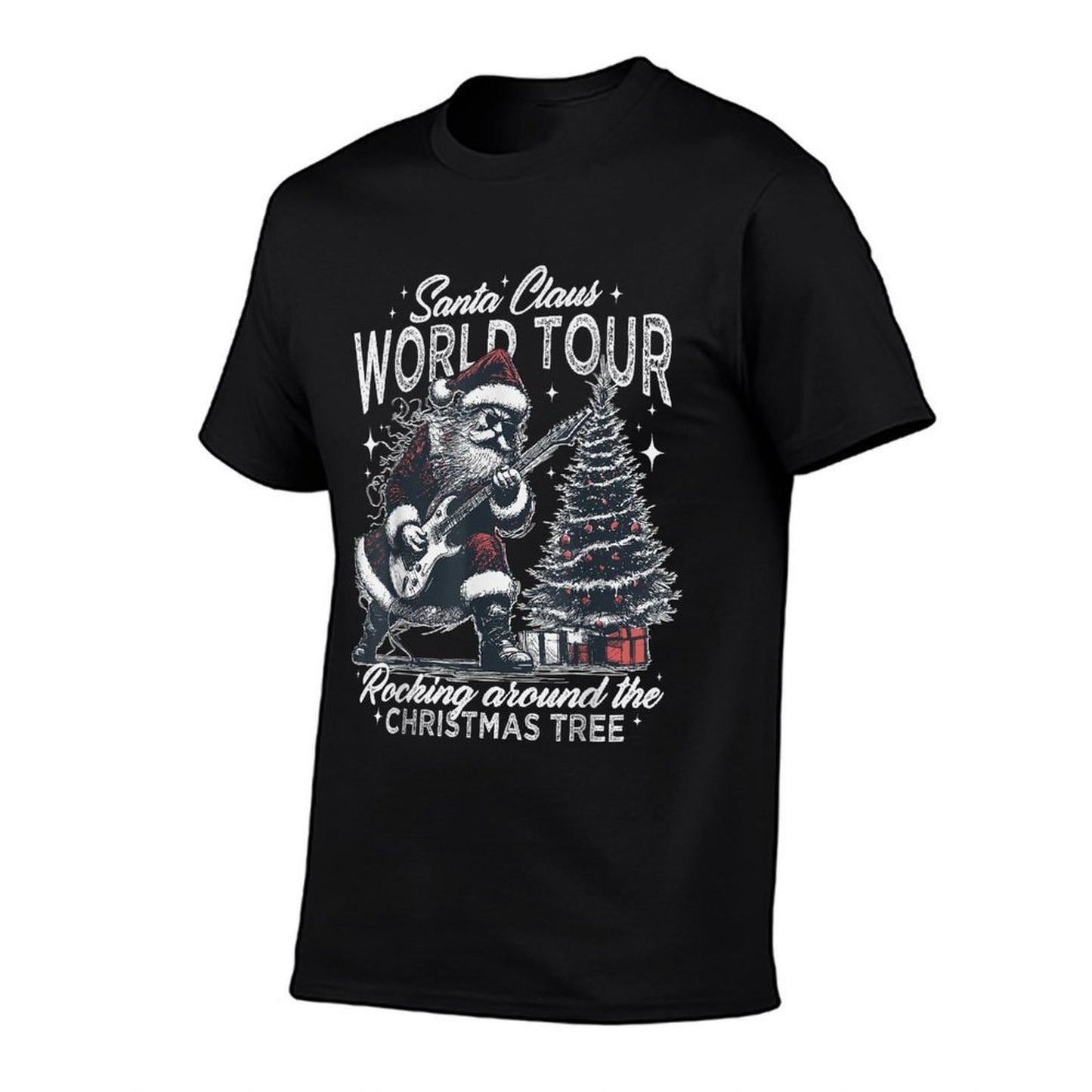 Santa Claus World Tour Rocking Around The Christmas Funny  Vintage-inspired T-Shirt