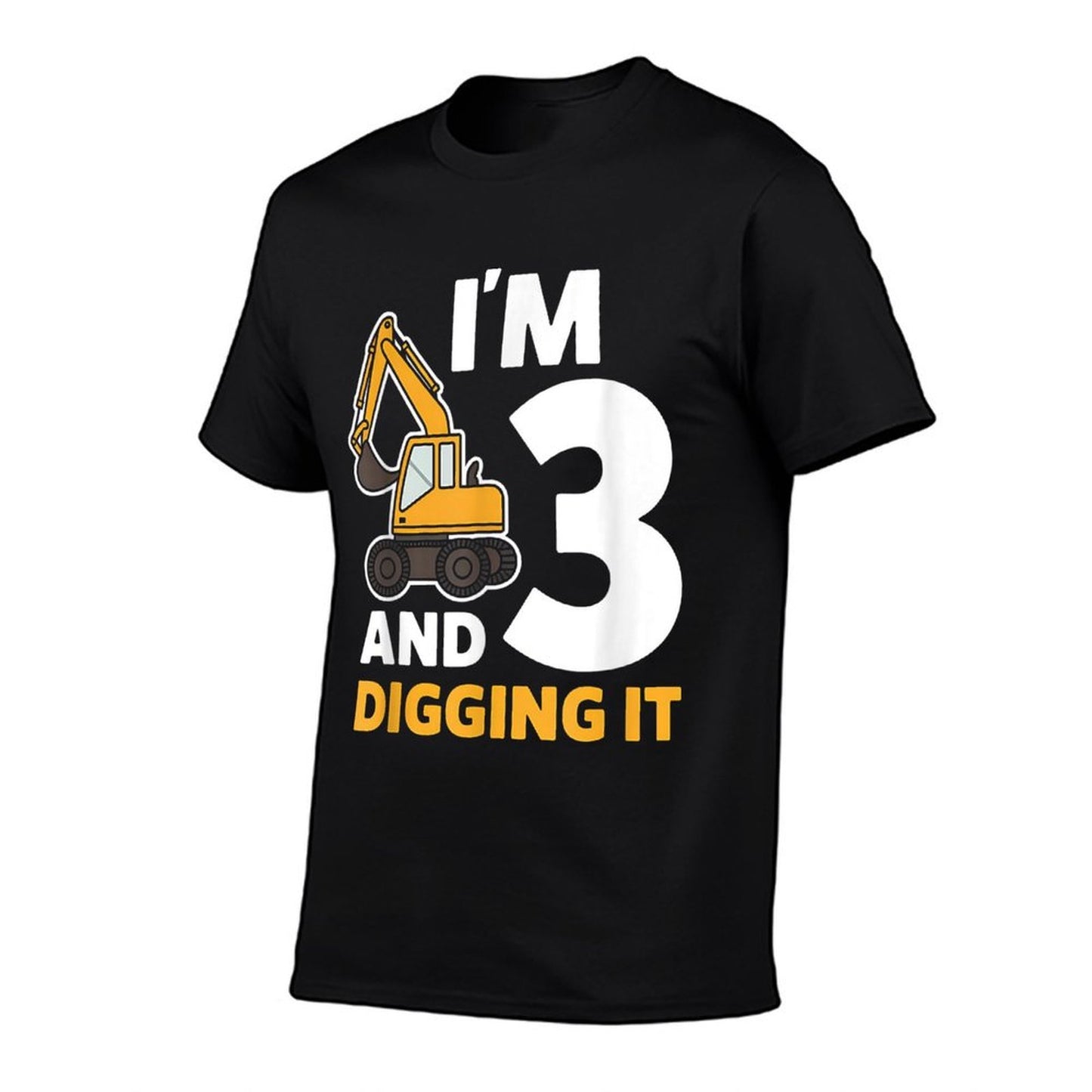 Kids Three Year Old 3yr 3rd Birthday Construction Boy  Vintage-inspired T-Shirt