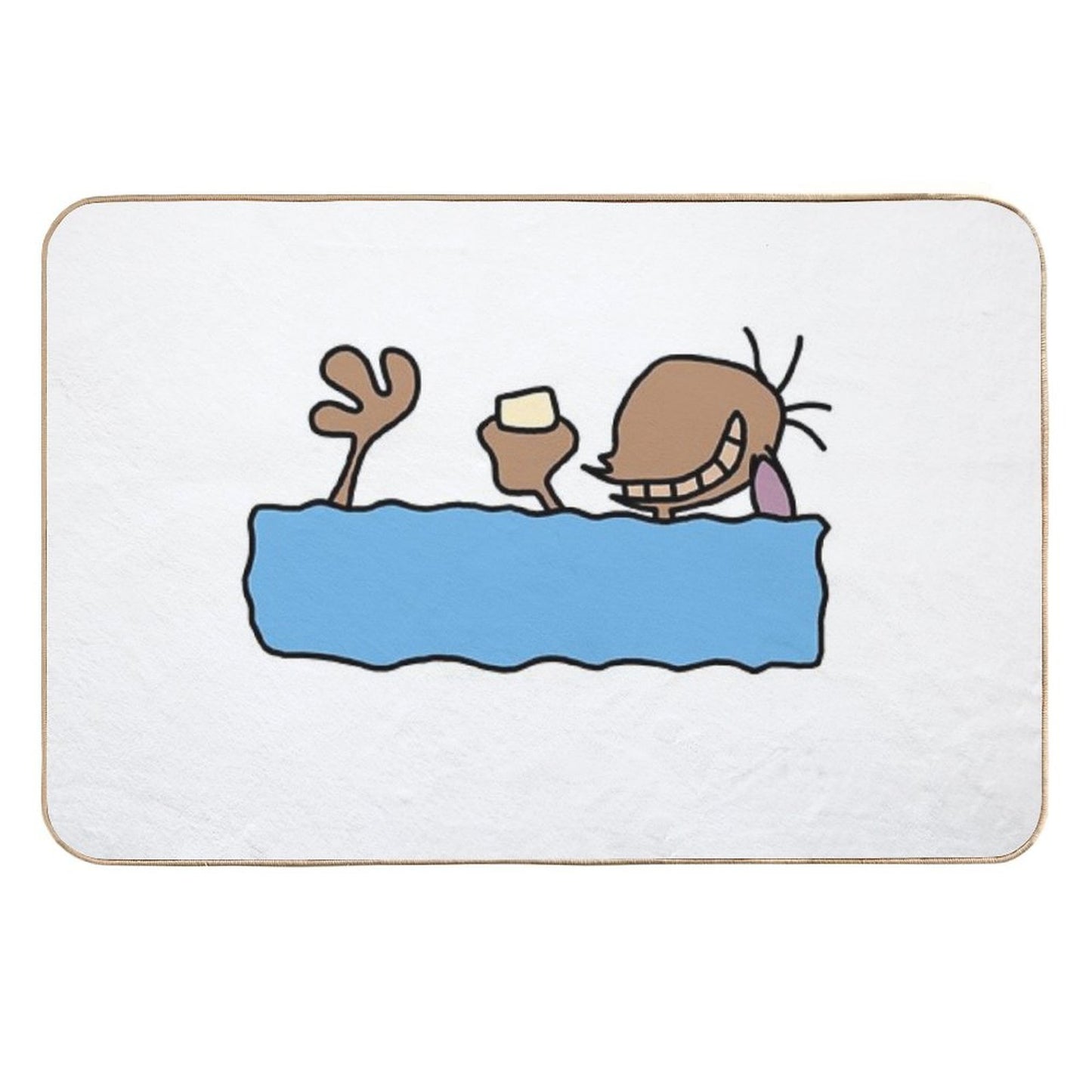 Ren's Beloved Ice-cream Bar - Ren And Stimpy  Pet-Safe Bath Mat