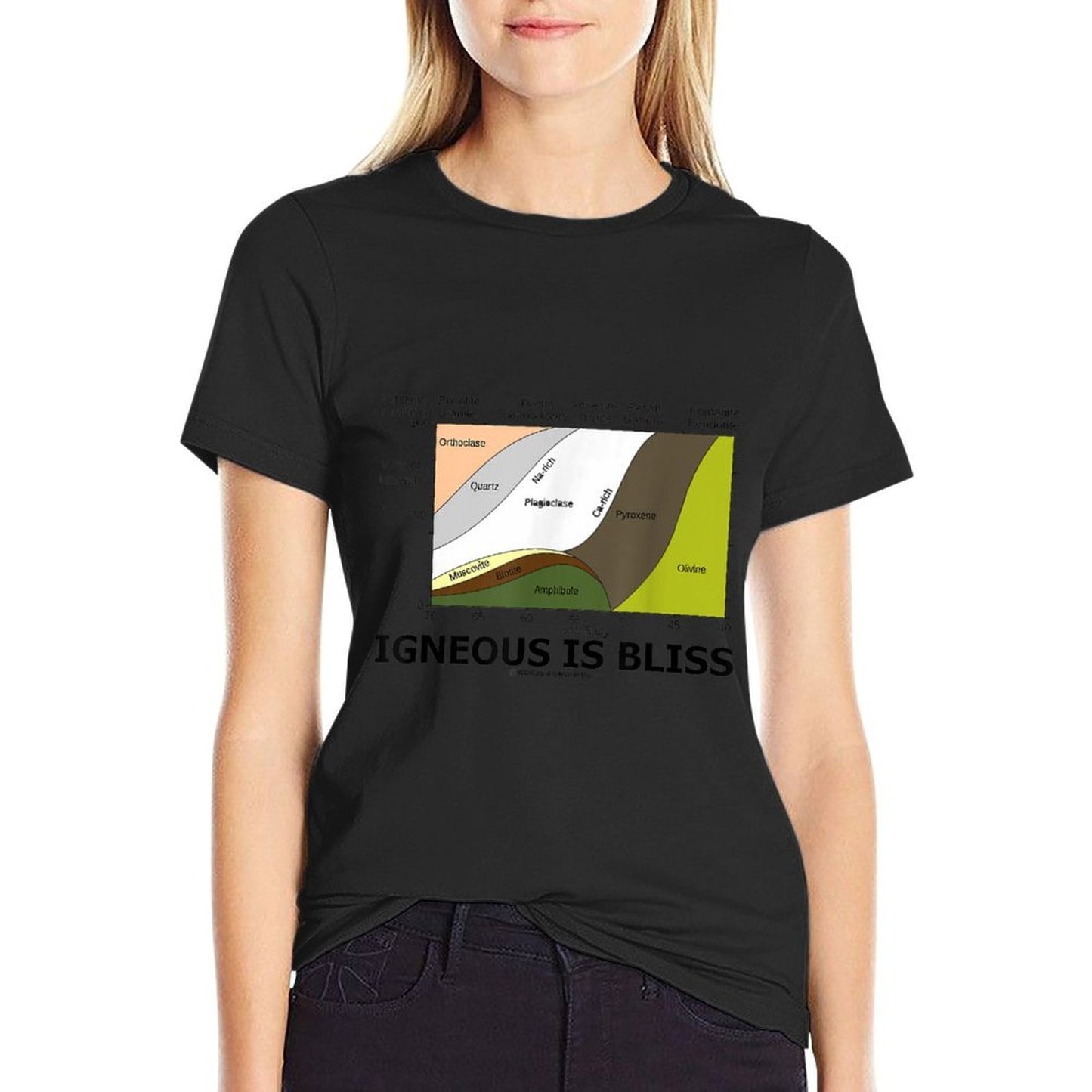 Igneous Is Bliss Geology Rock Geek Humor  Tagless Design T-Shirt