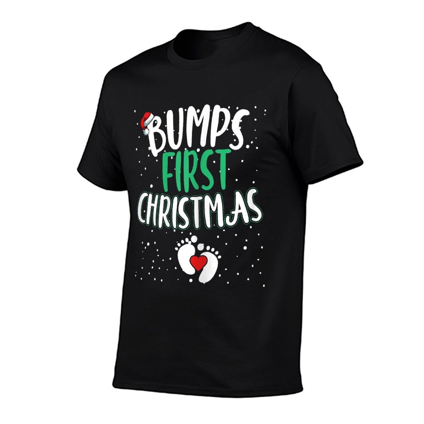 Womens Bumps First Christmas T-shirt For Mothers To Be  Oversized Silhouette T-Shirt