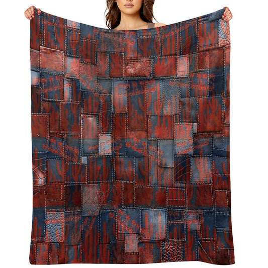 Cowboy Pattern V33 Travel-friendly Throw Blanket