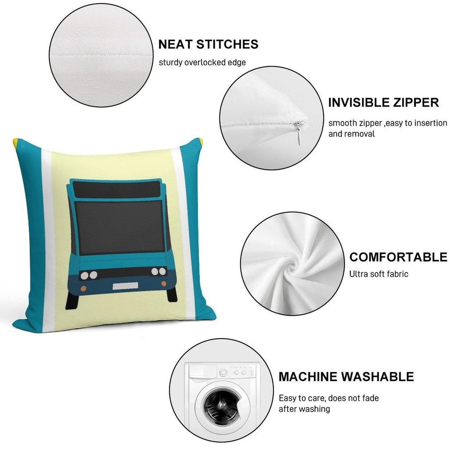 Arriva Optare Solo Soft Decorative Cover Throw Pillow