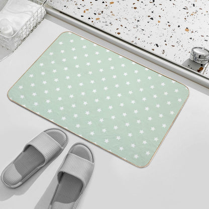 Grandparents Christmas Vintage Pattern - Retro Green Star  Versatile Bath Mat