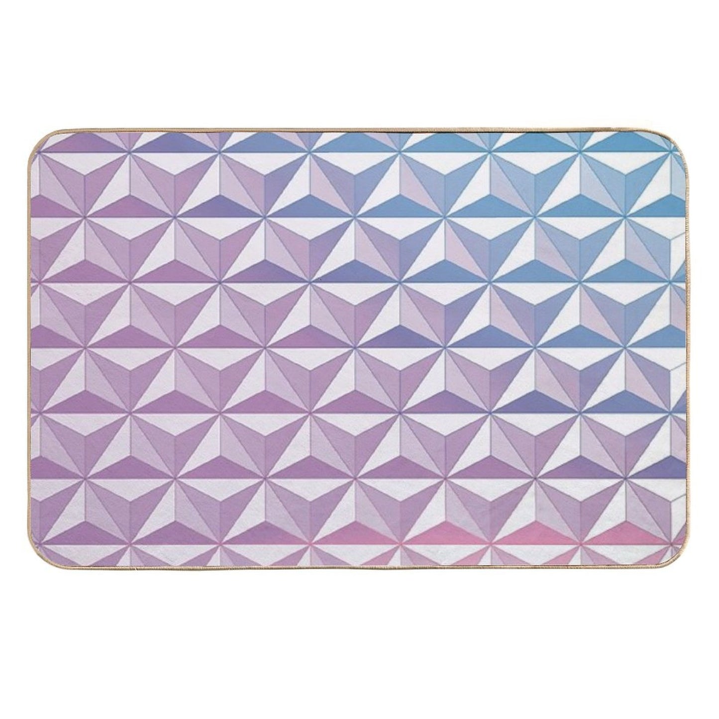 Geodesic Sphere, Purple  Dirt-Trapping Bath Mat