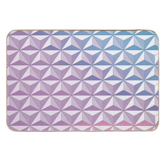 Geodesic Sphere, Purple  Dirt-Trapping Bath Mat