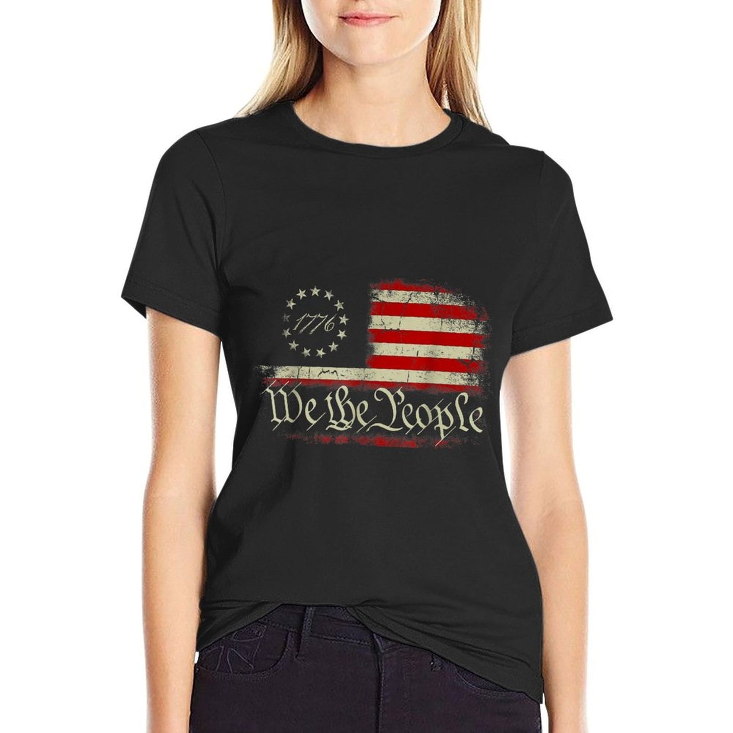 4th Of July We The People American 1776 Old American  Eco-friendly Material T-Shirt