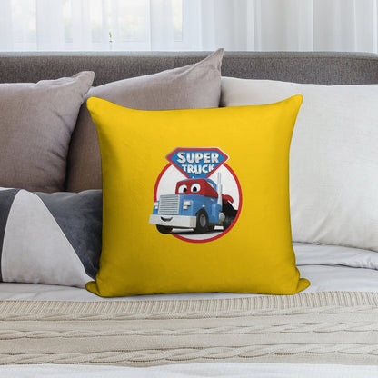 Carl The Super Truck of Car City Soft Ultra-Soft Texture Throw Pillow