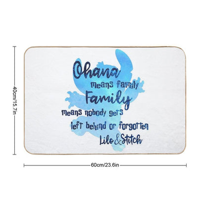 Ohana Means Family  Fade-Resistant Bath Mat