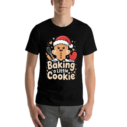 Baking A Little Cookie Cute Christmas Pregnancy Announcement  Relaxed-fit T-Shirt