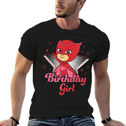 PJ Masks Birthday Girl Owlette Star Studded Logo Youth  Quick-drying T-Shirt
