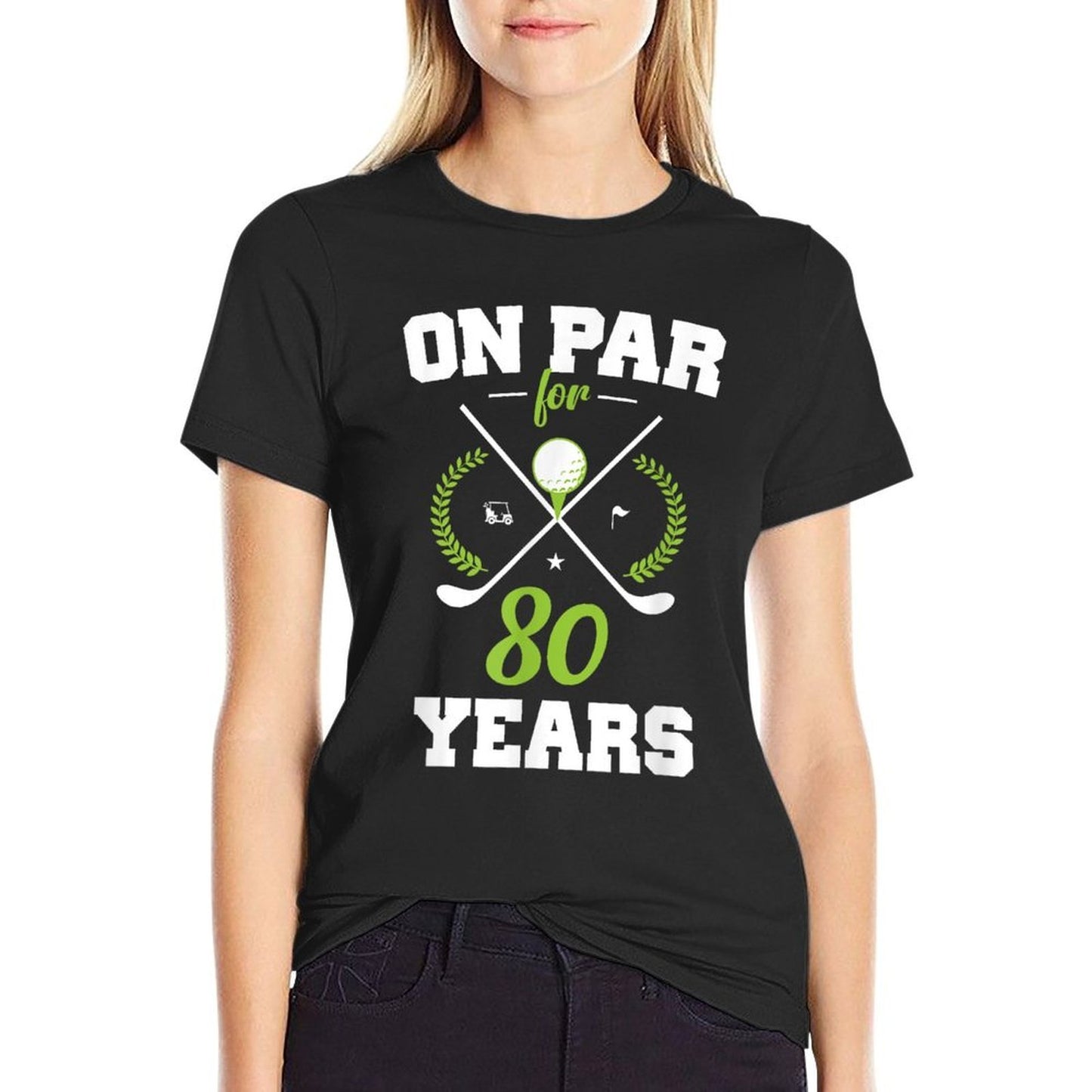80 Years Old Happy 80th Birthday for Golfers  Tagless Design T-Shirt