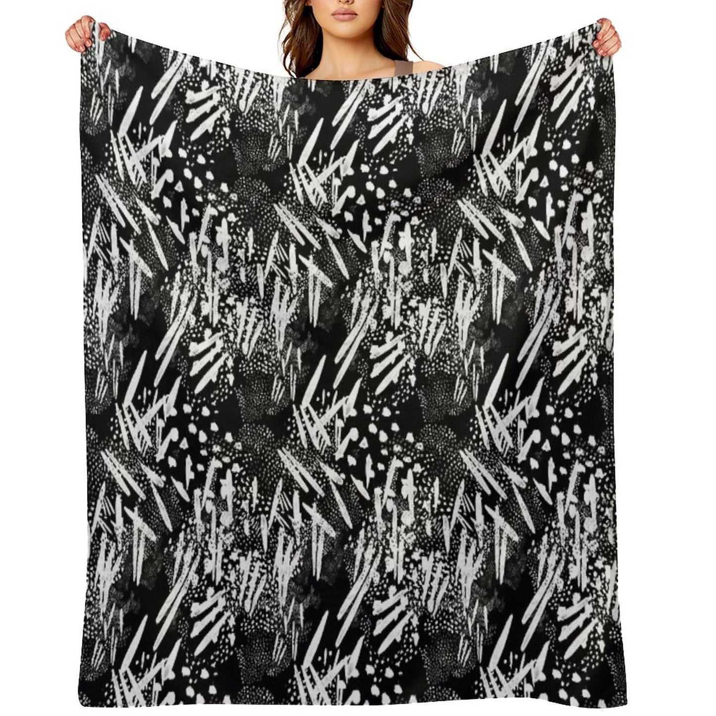 Seed Pattern Black Premium Throw Blanket