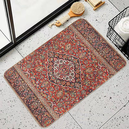Kashan  Antique Central Persian Rug Print  Easy Maintenance Bath Mat