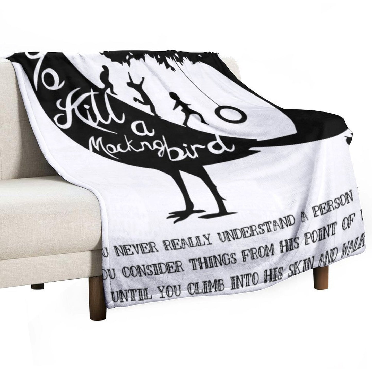 To Kill A Mocking Bird Sustainable Throw Blanket