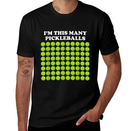 I'm This Many Pickleballs Paddleball Lover 80th Birthday  Odor-resistant T-Shirt