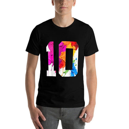 NUMBER 10 YEARS OLD 10TH BIRTHDAY  Trendy Pattern T-Shirt