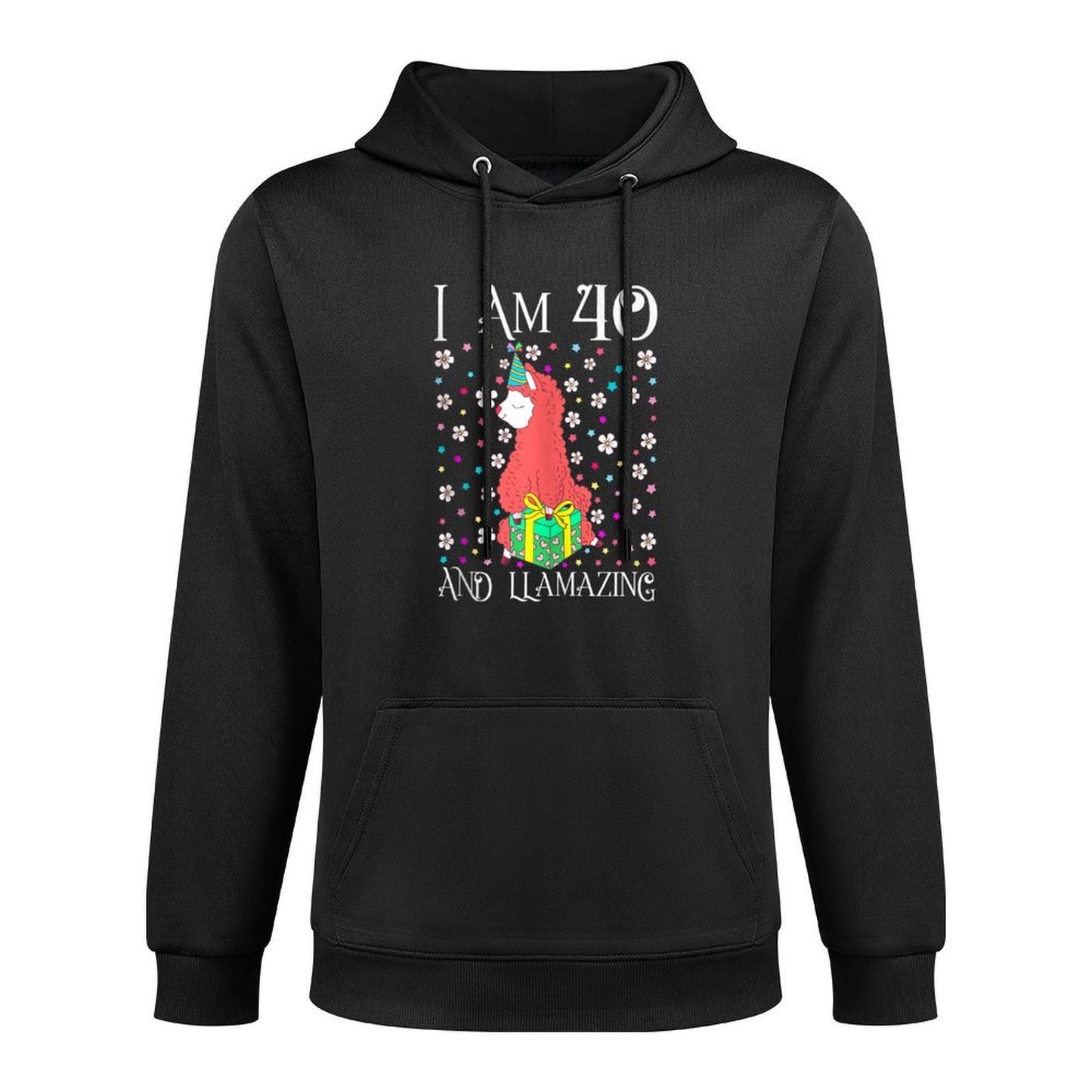 I'm 40 Llamazing Gift Alpaca Girl Llama Happy 40th Birthday All-Day Comfort Hoodie