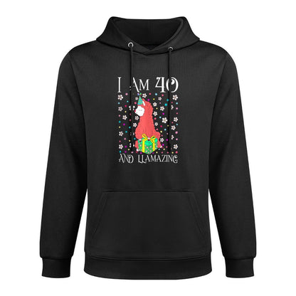 I'm 40 Llamazing Gift Alpaca Girl Llama Happy 40th Birthday All-Day Comfort Hoodie