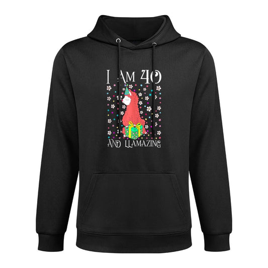 I'm 40 Llamazing Gift Alpaca Girl Llama Happy 40th Birthday All-Day Comfort Hoodie