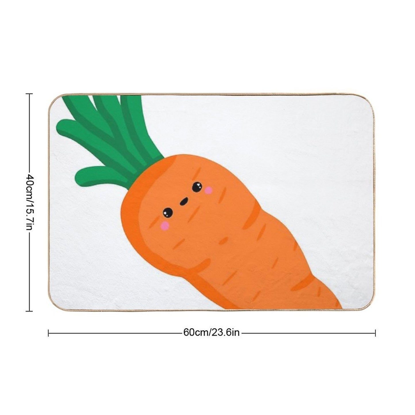 Cute Carrot Design  Rapid-Drying Bath Mat