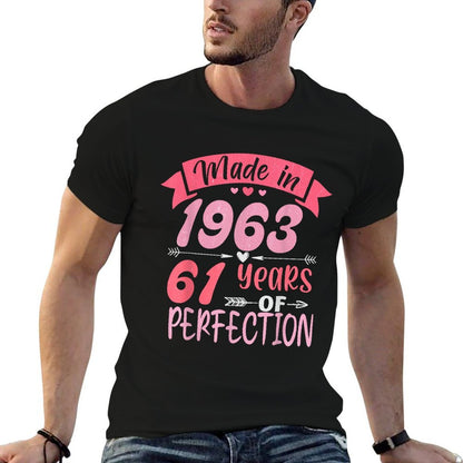 Made in 1963 61 Years Of Perfection Women Female Birthday  Classic T-Shirt