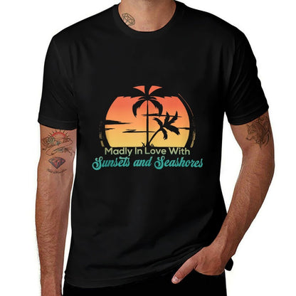 Retro Madly In Love With Sunsets And Seashores  Eco-friendly Material T-Shirt