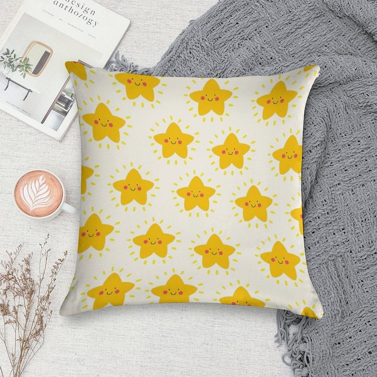 Stars Soft Ultra-Soft Texture Throw Pillow