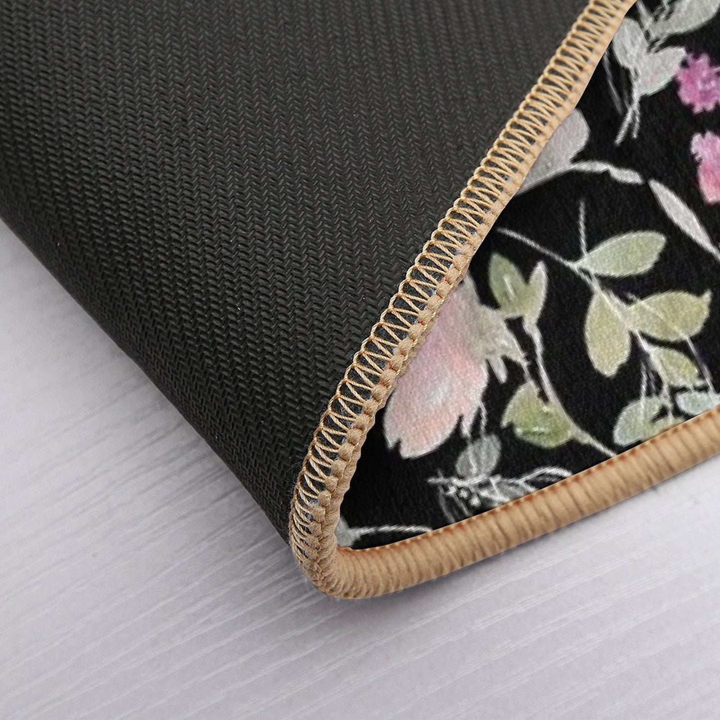 Oriental Floral Pattern in Watercolors  Odorless Bath Mat