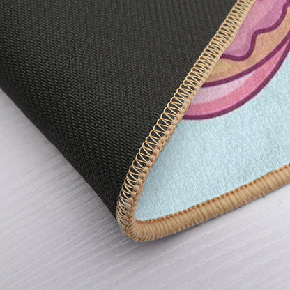 Cute Axolotl Hugging Donut Durable Bath Mat