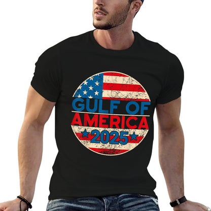 Vintage Gulf of United States of America Patriotic Flag Breathable T-Shirt
