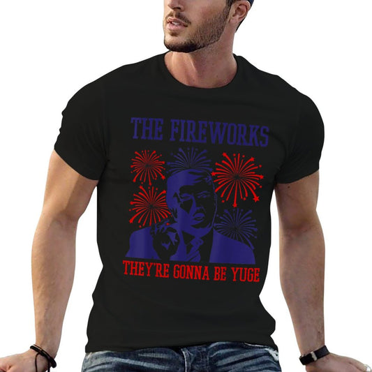 Funny Trump Quote Fireworks 4th Of July  Polyester Blend T-Shirt