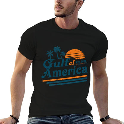 Gulf of US America Shirt Retro Golf of US America Shirt Sweatshirt Ribbed Collar T-Shirt