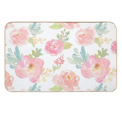 Peony Floral Print  Eco-Friendly Bath Mat